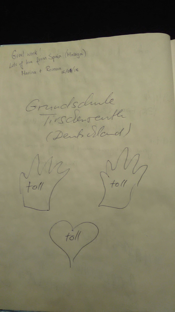 Black light theatre guestbook